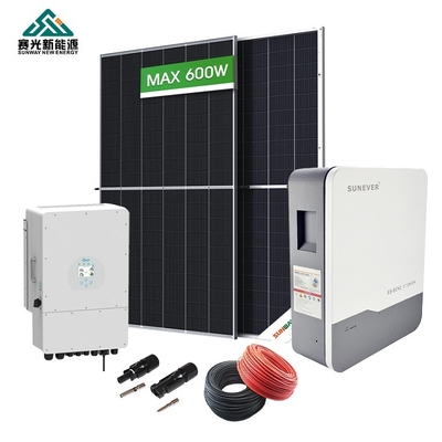 6kw Solarspeichersystem Heim Hybridstromsystem 50hz Ausgangsfrequenz