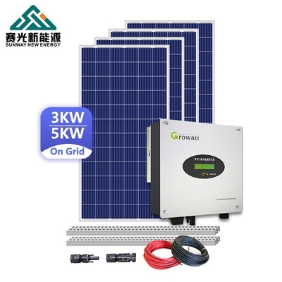 Kommerzielles 50HZ 5kw Solarsystem auf dem Dach des Netzes