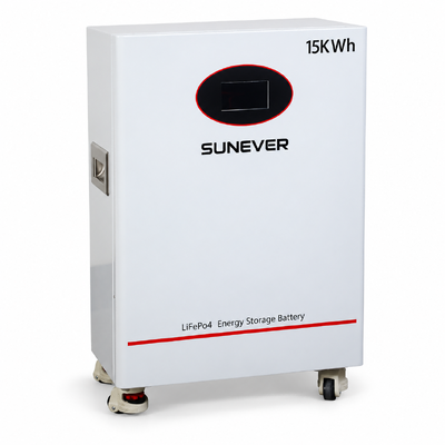 SUNEVER TD-15 51.2V 300Ah LiFePO4 Solarspeicherbatterie 15,36kWh 200A CAN RS485 Stand auf dem Boden