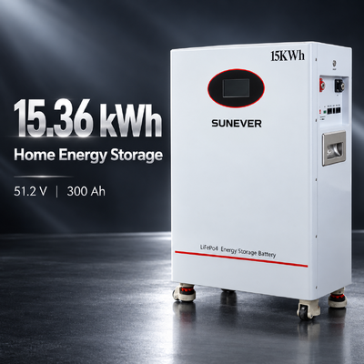 SUNEVER TD-15 15kWh LiFePO4 Heimatbatterie 51.2V 300Ah Solaranlagen