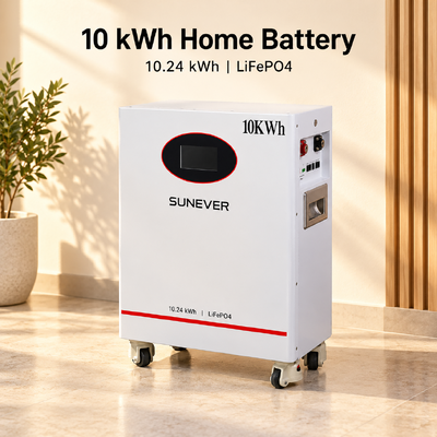 UNEVER 10kWh 51,2V 200Ah LiFePO4 Lithium Solarbatterie für Heimspeicher und netzunabhängige Notstromversorgung