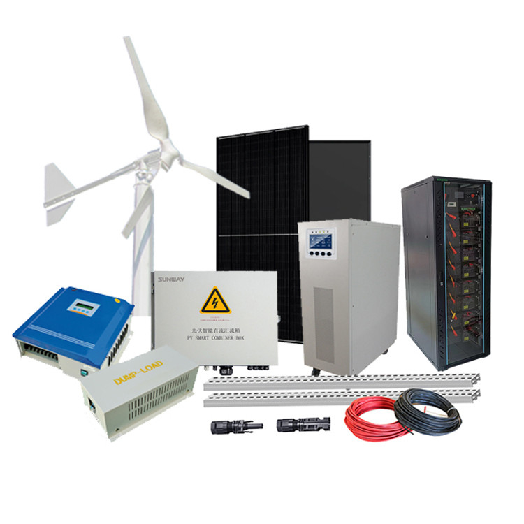Home Off-Grid Hybrid-Stromsystem Wind-Solar-Hybrid-Controller 3KW Windturbinengenerator