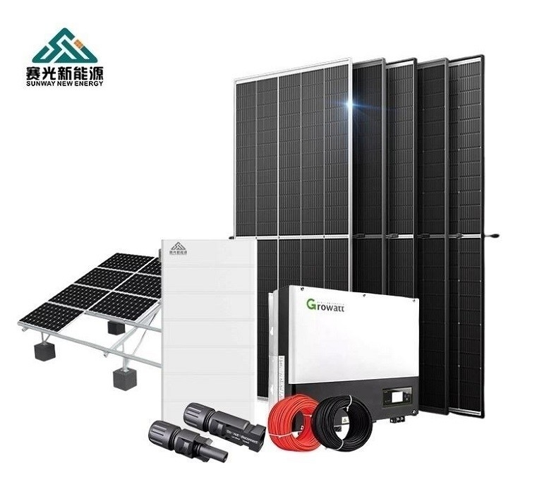 10kw Solarenergiesystem für Zuhause mit 10000w-Solarpanel-Kit und Speicher enthalten