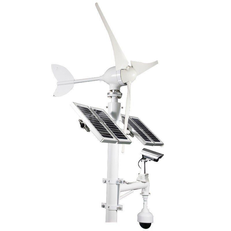 300W 600W intelligente Wind-Solar-Hybrid-Energiespar-LED-Straßenleuchte für den Außenbereich mit CCTV-Kamera 4G 5G