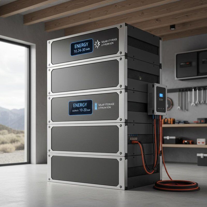 Energiespeicher-Batterie Lithium-Ionen 10,24 kWh bis 30 kWh Ausgangsleistung 10 bis 20 kWh Netzunabhängiges Stromspeichersystem