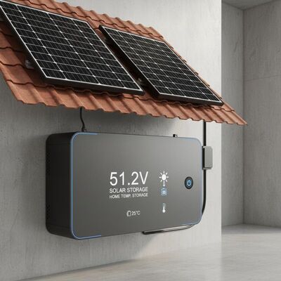 51,2V Solarspeicherbatterie Heimtemperatur-Speicher Solarpanel-betriebener Energiespeicher für private Solarenergiesysteme